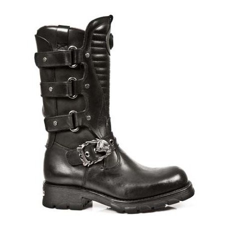 Bota Biker Itali Negro Antik Negro