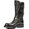 Bota Biker Itali Negro Antik Negro