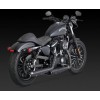 Silencioso 3" Round Twin Slash Slip-On Mufflers Vance & Hines para Sportster 04-22