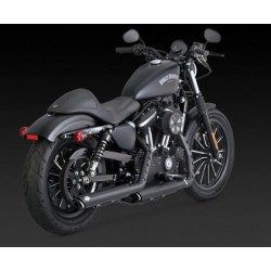 Silencioso 3" Round Twin Slash Slip-On Mufflers Vance & Hines para Sportster 14-22
