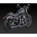 Silenciosos Slip-On 3" Round Twin Slash Vance & Hines para HD Sportster 14-22