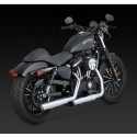Silenciosos Slip-On 3" Round Twin Slash Vance & Hines para HD Sportster 14-22