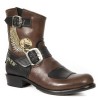 Bota biker Alaska Cuero Itali Negro