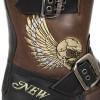 Bota biker Alaska Cuero Itali Negro