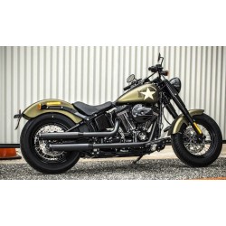 Silencioso Slip-On Rinehart 3" para HD Softail FLSTN/FLSTSB 07-17 Negro