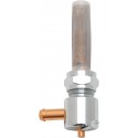 Grifo de Gasolina de Alto Caudal Redondo 1/4" Cromado Salida Trasera