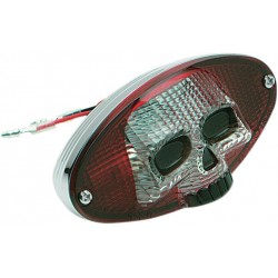 PILOTO TRASERO DRAG SPECIALTIES RED/CLR CALAVERA CATEYE