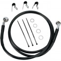 Kit de Latiguillo de freno extendido +6" en vinilo negro para HD Softail 00-07