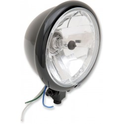 Faro Homologado Drag Specialties 5.75" Diamond Style Negro con Anclaje Inferior