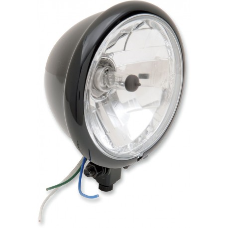 Faro Homologado Drag Specialties 5.75" Diamond Style Negro con Anclaje Inferior