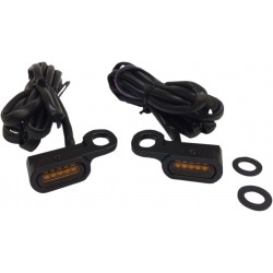 Intermitentes Homologados Drag Spacialties Negros Ambar para HD FL/VRS 10-17