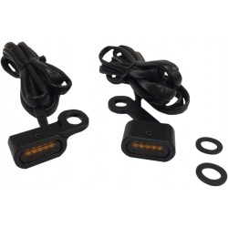 Intermitentes Homologados Led Drag Specialties Negros/Ambar para HD XL 14-22