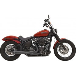 Escape 2 en 1 Bassani Road Race Negro para HD Softail 18-24