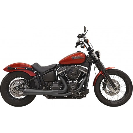 Escape 2 en 1 Bassani Road Race Negro para HD Softail 18-24