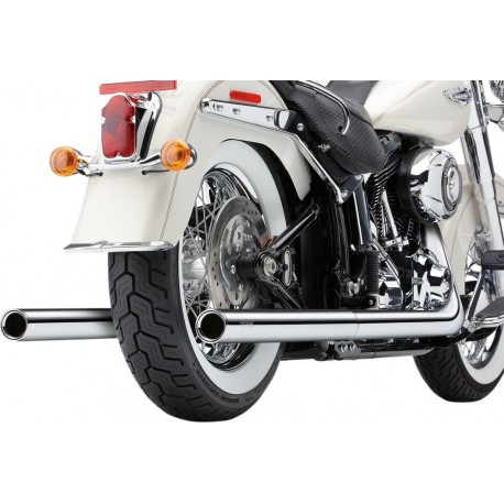 Escape Cobra Cromado True Dual para HD Softail 12-17