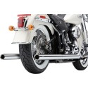 Escape Cobra Cromado True Dual para HD Softail 12-17