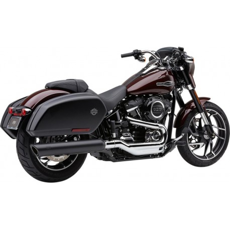 Silencioso Slip-on Cobra 909 Twins Negro para HD Softail FLSB 18-22