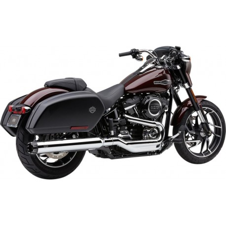 Silencioso Slip-on Cobra Neighbor Hater Dual Cut Cromado para HD Softail FLSB 18-22