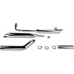 Silenciosos de Escape Slip-on Cobra Slash Cut Cromados para Yamaha XVS 650 04-11