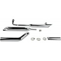 Silenciosos de Escape Slip-on Cobra Slash Cut Cromados para Yamaha XVS 650 04-11