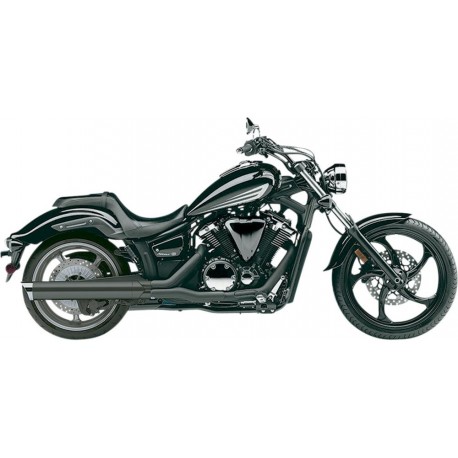 Silencioso Cobra 4" Scalloped Negro para Yamaha XVS 1300 Stryker 11-17