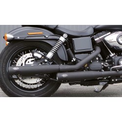 Escapes Homologados MCJ Royal 80 Negros con Sonoridad Ajustable para HD Sportster 14-16