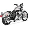 Silencioso 3" Round Twin Slash Slip-On Mufflers Vance & Hines para Sportster 04-22