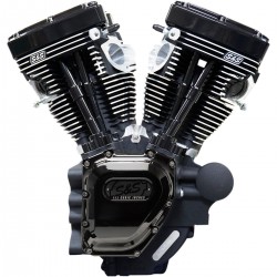 Motor S&S T143 Long Block Negro para HD Touring 07-16