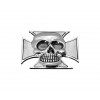 Emblema "Cross & Skull" Cromado