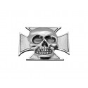 Emblema "Cross & Skull" Cromado