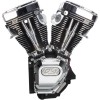 Motor S&S T143 Long Block Wrinkle Negro/Cromado para HD Touring 99-06 / Dyna 99-05 / Softail 00-06