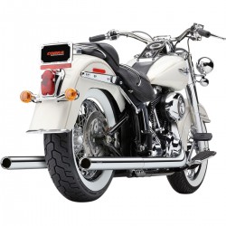 Escape Cobra Cromado True Dual para HD Softail / Touring / Dyna 07-11