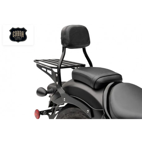Respaldo Mini Sissy Bar Negro para Honda Rebel 300/500 17-23