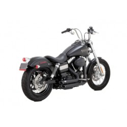 Escape Vance&Hines Shortshots Staggered Negro para HD Dyna 12-17