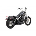 Escape Vance&Hines Shortshots Staggered Negro para HD Dyna 12-17
