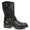 Bota Biker Itali Negro Antik Negro